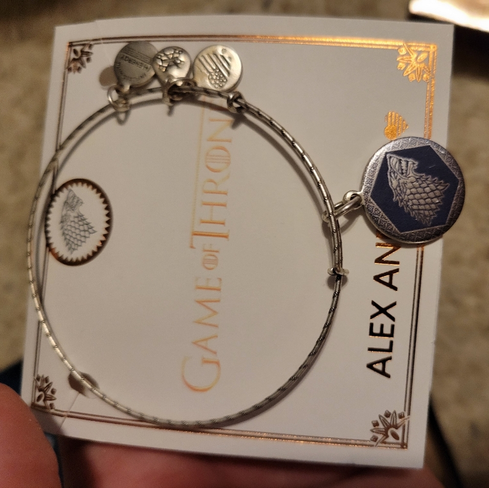 Alex And Ani Bracelet / Game Of Thrones "Winter is Coming" Charm Bangle